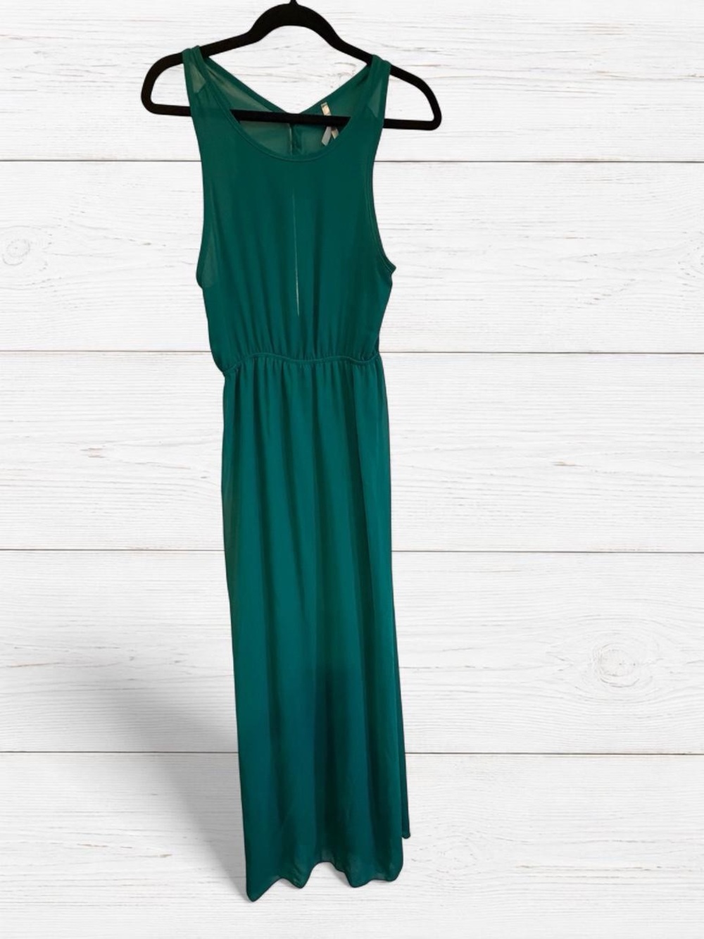 Mono B Teal Sleeveless Maxi Dress